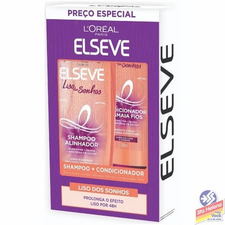 KIT SH 375ML COND 170ML ELSEVE LISO SONH