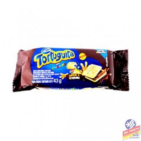 BISC TORTUGUITA RECHEADO CHOCOLATE 43G