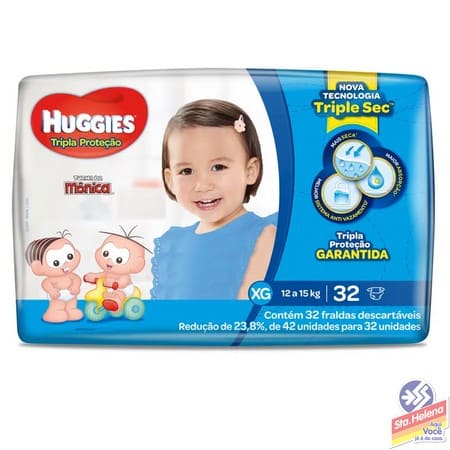 FRALDA HUGGIES T PROTECAO XG MEGA C 32UN