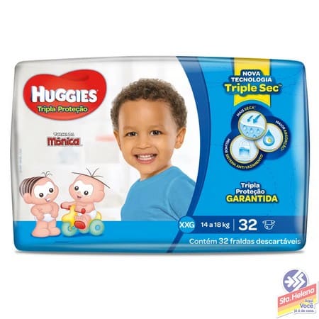 FRALDA HUGGIES T PROTECAO XXG MEGA 32UN