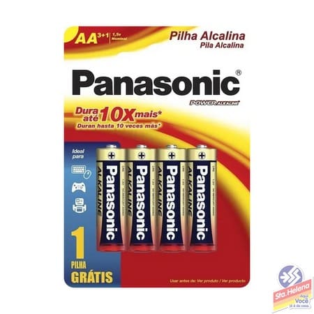 PILHA PANASONIC ALCALINA AA L4P3