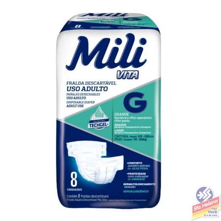 FRALDA MILI VITA ADULTO GRANDE C 8UND
