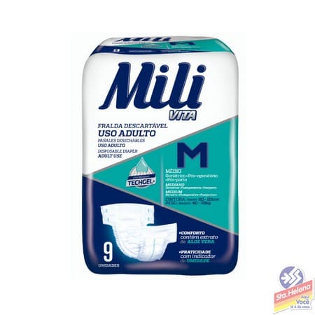 FRALDA MILI VITA ADULTO MEDIA C 9UND