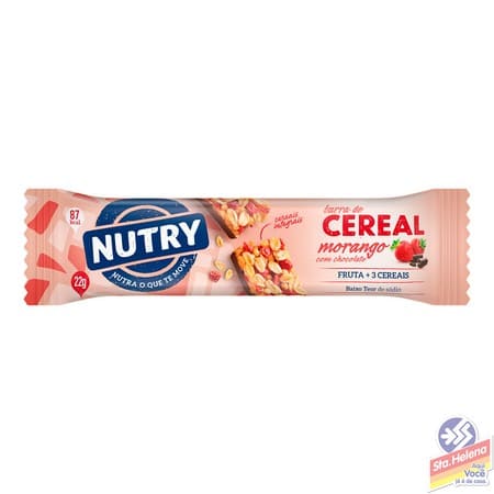 BARRA CEREAL NUTRY MORANGO CHOCOLATE 22G