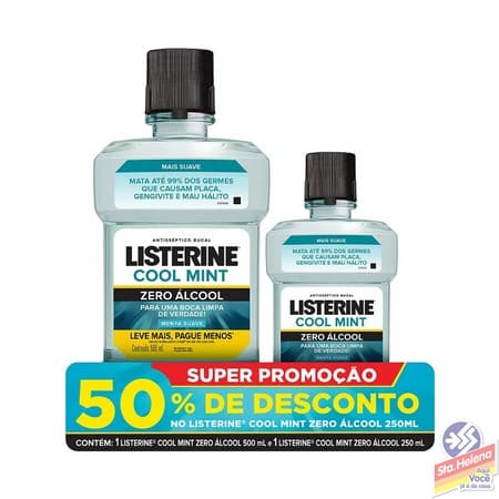 LISTERINE Z ALC 500ML 50 DESC UND 250ML