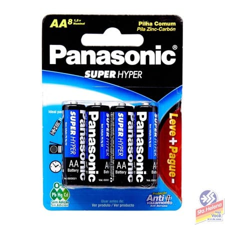 PILHA PANASONIC COMUM AA C 8 L PG
