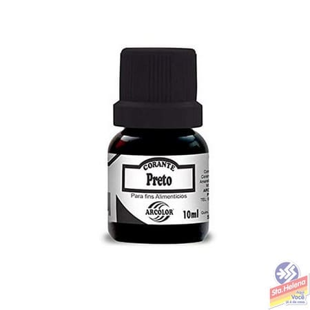 CORANTE ARCOLOR PRETO 10ML