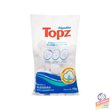 ALGODAO TOPZ HIDROFILO BOLA PTE 95G