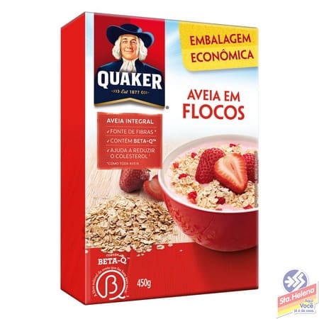 AVEIA QUAKER EM FLOCOS PTE 450G