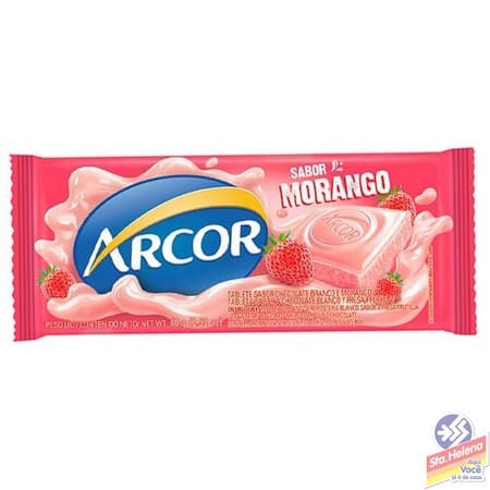 CHOC ARCOR MORANGO 80G