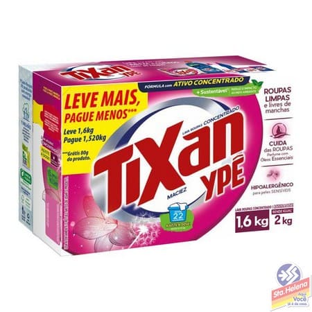 DETERG EM PO TIXAN MACIEZ 1 6 KG GTS 80G