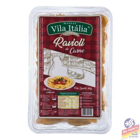 RAVIOLI DE CARNE VILA ITALIA 400G
