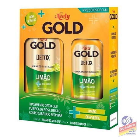 KIT SH 275ML COND 175ML NIELY DETOX CHA