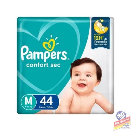 FRALDA PAMPERS CONFORTSEC MEGA M C 44UND