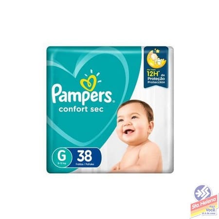 FRALDA PAMPERS CONFORTSEC MEGA G C 38UND