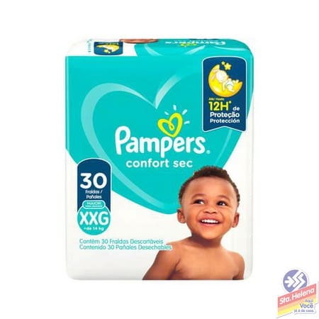 FRALDA PAMPERS CONFORTSEC MEGA XXG C30UN