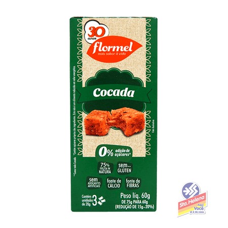 COCADA FLORMEL ZERO 60G