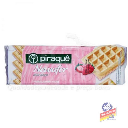 BISC PIRAQUE NEWAFER MORANGO PTE 100G