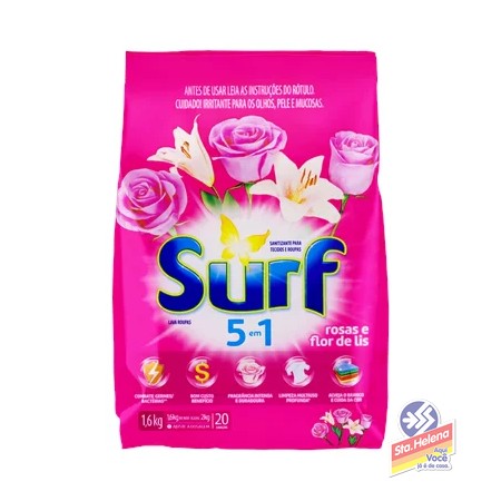 DETERG EM PO SURF ROSAS FLOR LIS 1 6KG