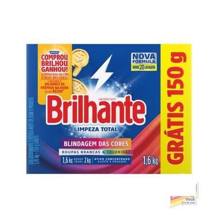 DETERG EM PO BRILHANTE L T CX L1 6P1 450