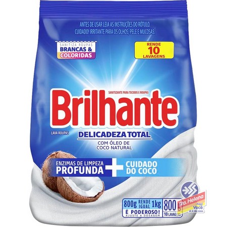 DETERG EM PO BRILHANTE DELIC T SACHE800G