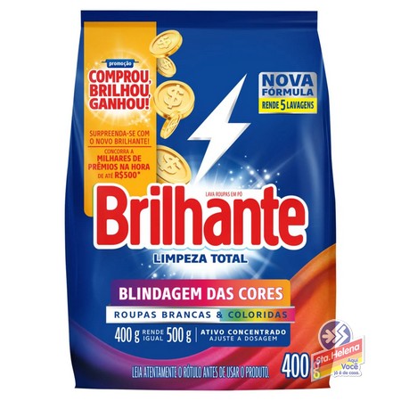 DETERG EM PO BRILHANTE LIMP T SACHE 400G