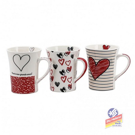 CANECA YANGZI PORCELANA LOVE 340ML